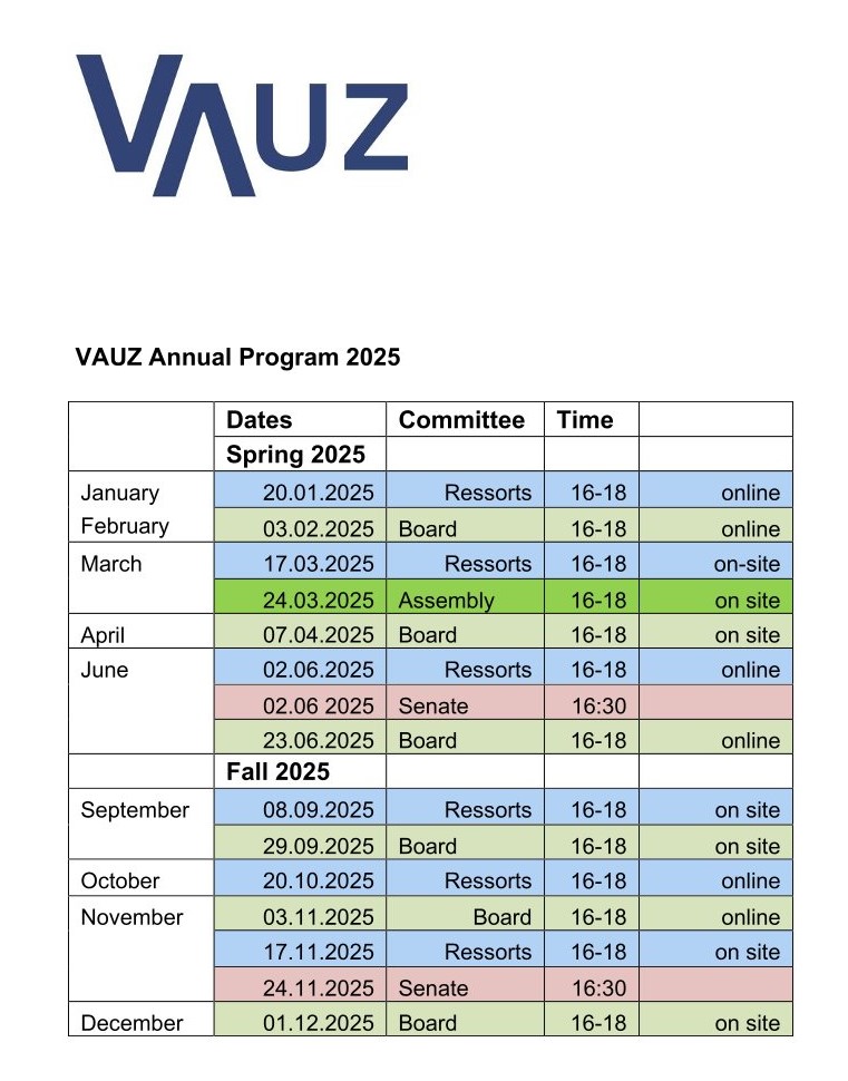 VAUZ Annual Program 2025